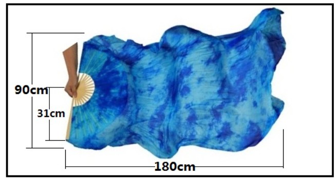 Vějíře hedvábné 1.8m (15) - RŮŽOVÁ + BATIKA
