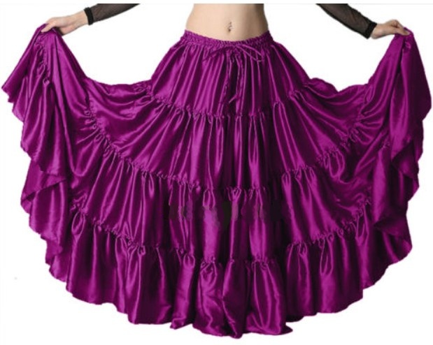 Sukně SATÉN 4-volánová, více barev, I NA MÍRU (23 m)