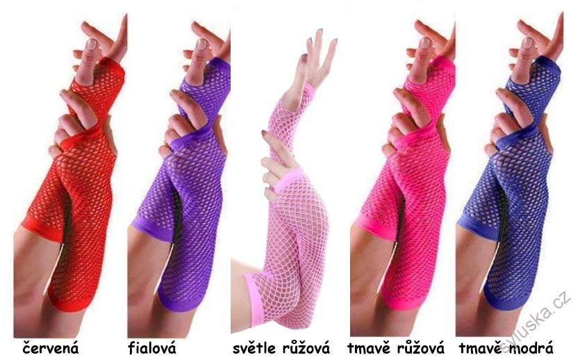 SKLADEM - Belly dance síťované rukavice (1 pár) - ČERNÉ