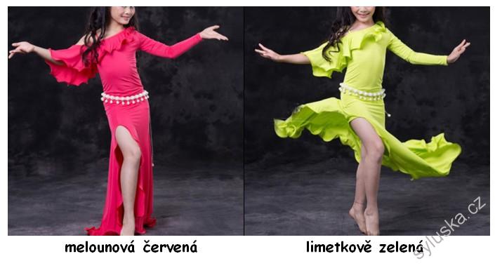Dívčí orient šaty HELA - ŽLUTOZELENÉ, vel. S/M/L