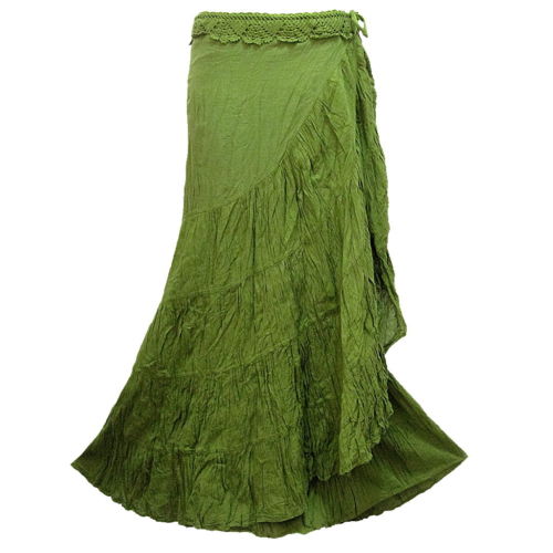 SARONG - zavinovací sukně OLIVOVĚ ZELENÁ, 100 cm
