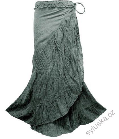 SARONG - zavinovací sukně ŠEDÁ, 100 cm