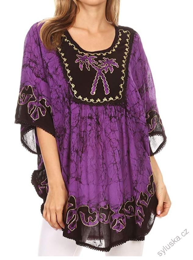 Tunika (kaftan) Lyneda - fialová (do 127 cm)