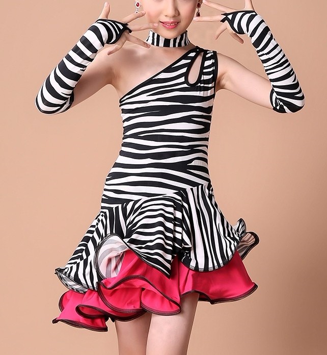 Dívčí latino šaty ZEBRA