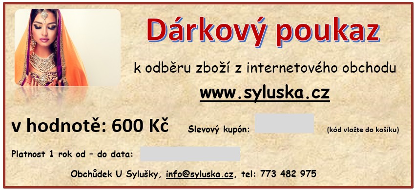 Dárkový poukaz - 600 Kč