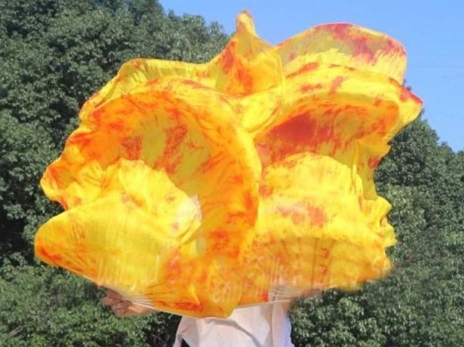 Vějíře hedvábné 1.1m - BATIKA - FLAME