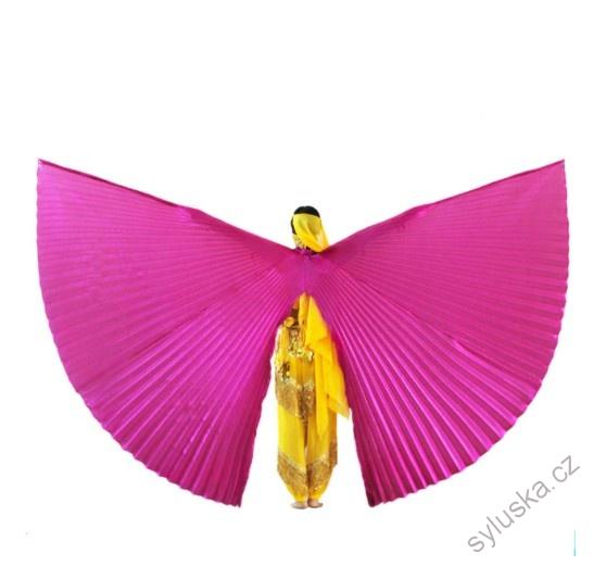 Dívčí křídla ISIS (120 cm) - půlená - TMAVĚ RŮŽOVÁ