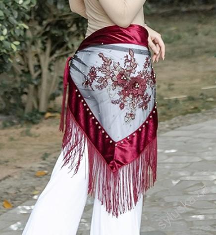 Belly dance šátek ROSA - jednobarevný