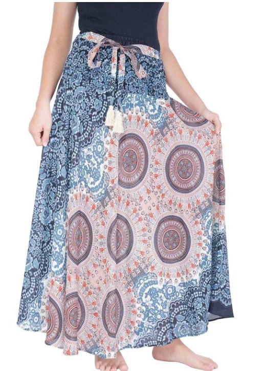 BOHO sukně Mandala - BÉŽOVÁ, vel. S-XL