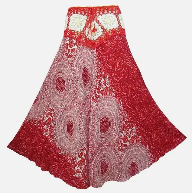 Sukně ELENIA (1) s krajkou (92 cm) - ČERVENÁ