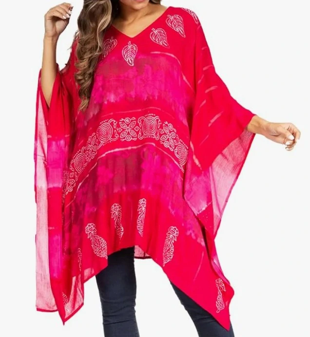 Tunika (kaftan) DAVINA - FUCHSIA (obvod do 129.5 cm)