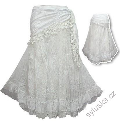 Sukně NINA - BÍLÁ (87.5 cm)