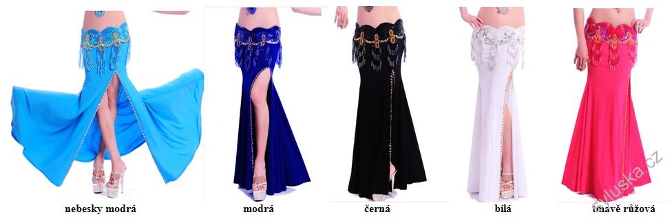 Sukně YVONNE s rozparkem - VÍCE BAREV