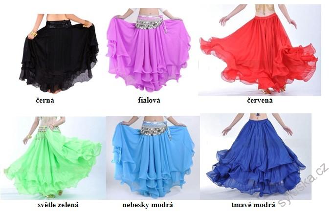 Sukně TANIA 3vrstvá - VÍCE BAREV