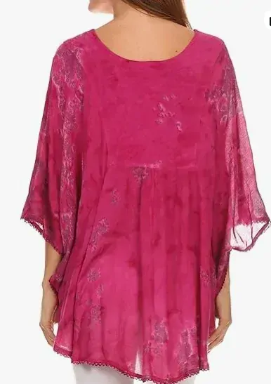 Tunika (kaftan) Clea - FUCHSIOVÁ (až 160 cm)