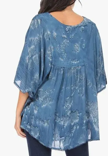 Tunika (kaftan) Clea - MODRÁ (až 160 cm)