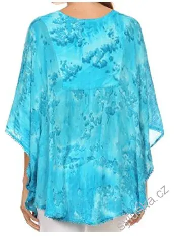 Tunika (kaftan) Clea - TYRKYSOVÁ (až 160 cm)