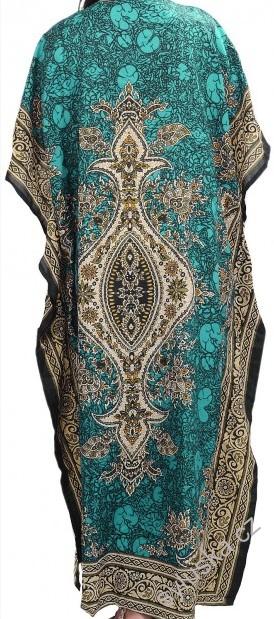 KAFTAN dlouhý (24b) - ZELENOMODRÝ