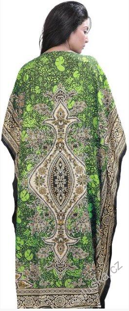 KAFTAN dlouhý (24b) - LIMETKOVĚ ZELENÝ