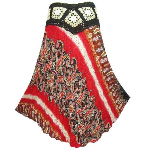 Sukně DENISE s krajkou (92 cm) - ČERNO-ČERVENÁ