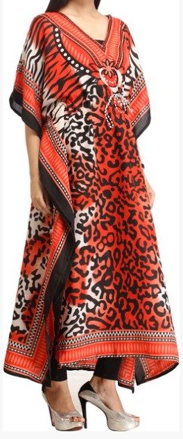 KAFTAN dlouhý (26) - TMAVĚ ČERVENÝ