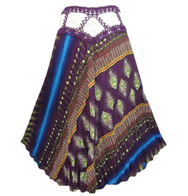 Sukně ODETTE s krajkou (92 cm) - MODRÁ