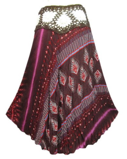 Sukně ODETTE s krajkou (92 cm) - FIALOVÁ