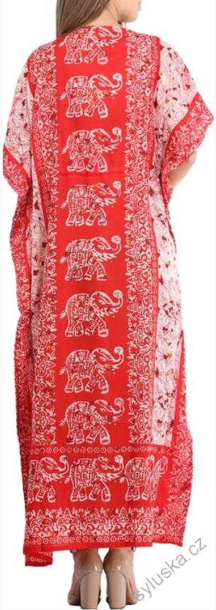 KAFTAN se slony (13) - ČERVENÝ