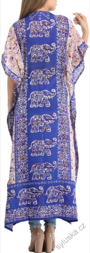 KAFTAN se slony (13) - MODRÝ