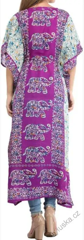 KAFTAN se slony (13) - FIALOVÝ
