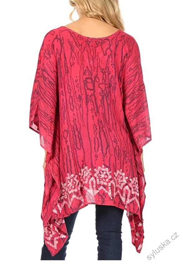 Tunika (kaftan) ALINA - FUCHSIOVÁ (obvod do 137 cm)
