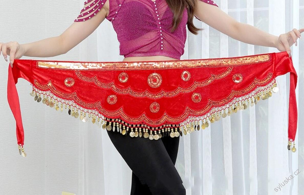 Belly dance sametový šátek LUFI