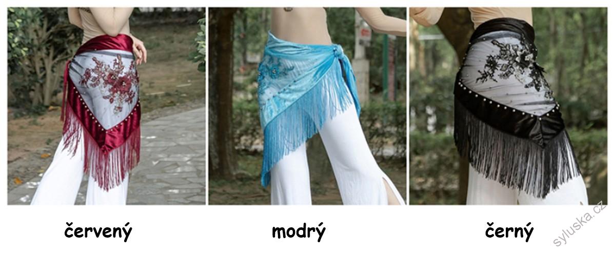 Belly dance šátek ROSA - jednobarevný