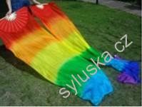 Vějíře hedvábné 3m - DUHA
