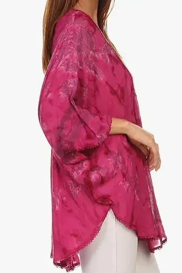 Tunika (kaftan) Clea - FUCHSIOVÁ (až 160 cm)