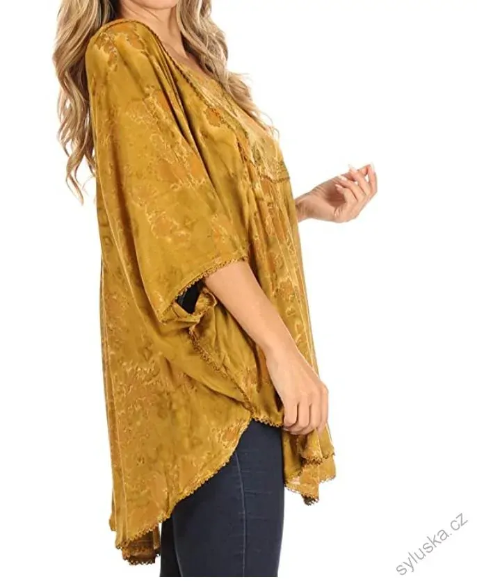 Tunika (kaftan) Clea - OLIVOVÁ (až 160 cm)