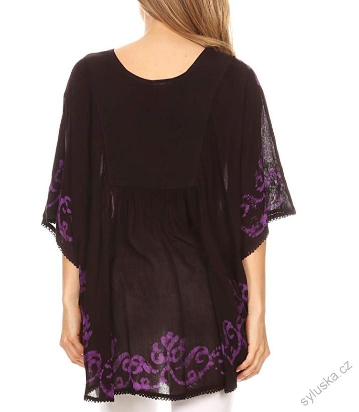 Tunika (kaftan) Lyneda - fialová (do 127 cm)