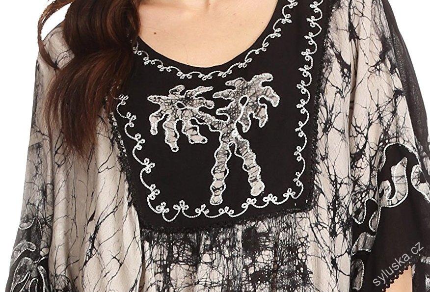 Tunika (kaftan) Lyneda - černá (do 127 cm)