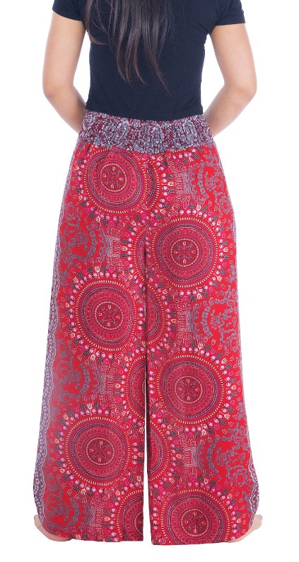 BOHO kalhoty LILIANA, vel. S-XL - VÍNOVÉ