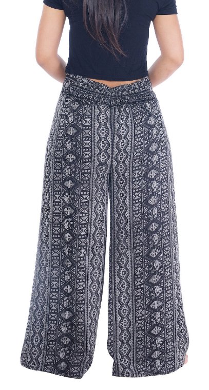 BOHO kalhoty LILIANA - malí sloníci, vel. S-XL - ŠEDÉ