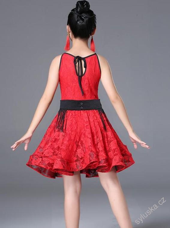 Dívčí latino šaty BIBIANA se šátkem