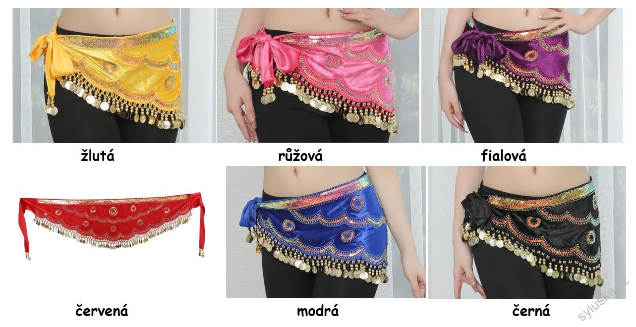 Belly dance sametový šátek LUFI