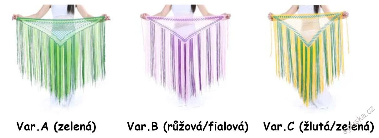 Dvoubarevný krajkový šátek CHARIS