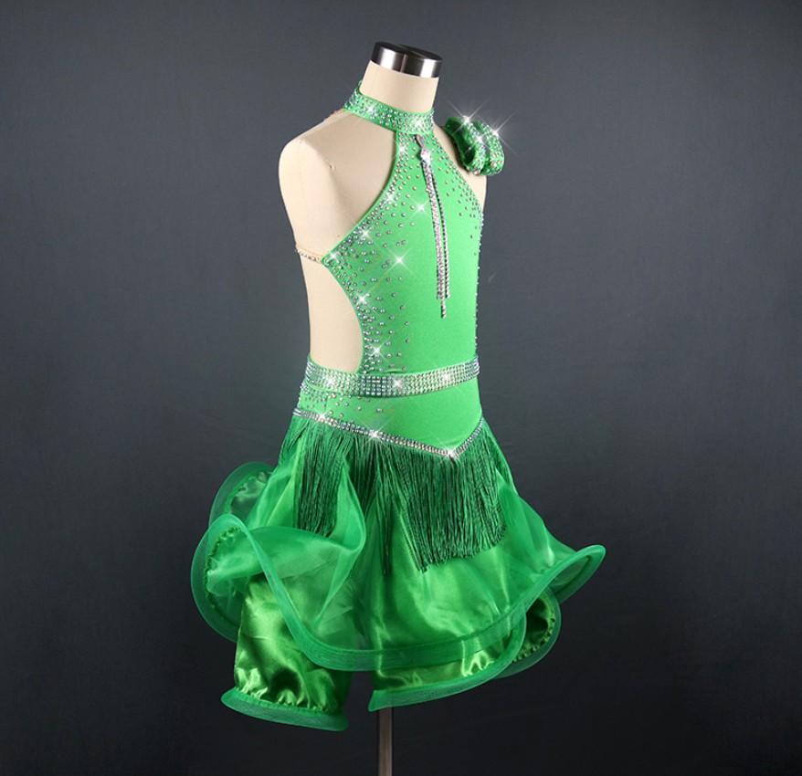 Latino šaty MARINA - ZELENÉ, vel. S až XXL