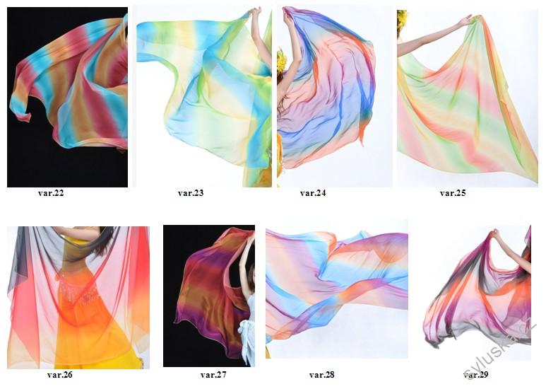 Závoj MULTICOLOR - výběr až 18 barev