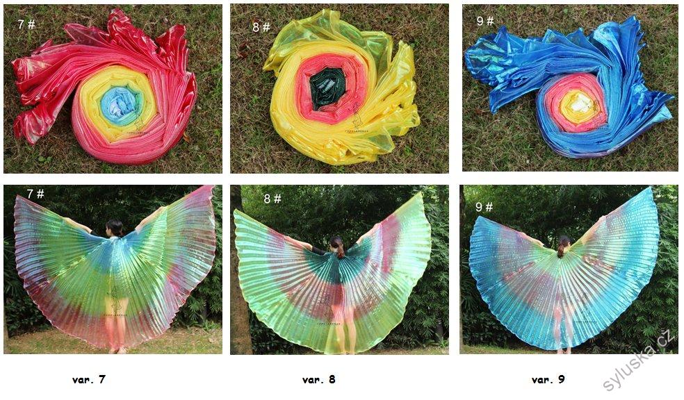 Křídla ISIS velká - kruh 360°- DUHOVÁ - více barev