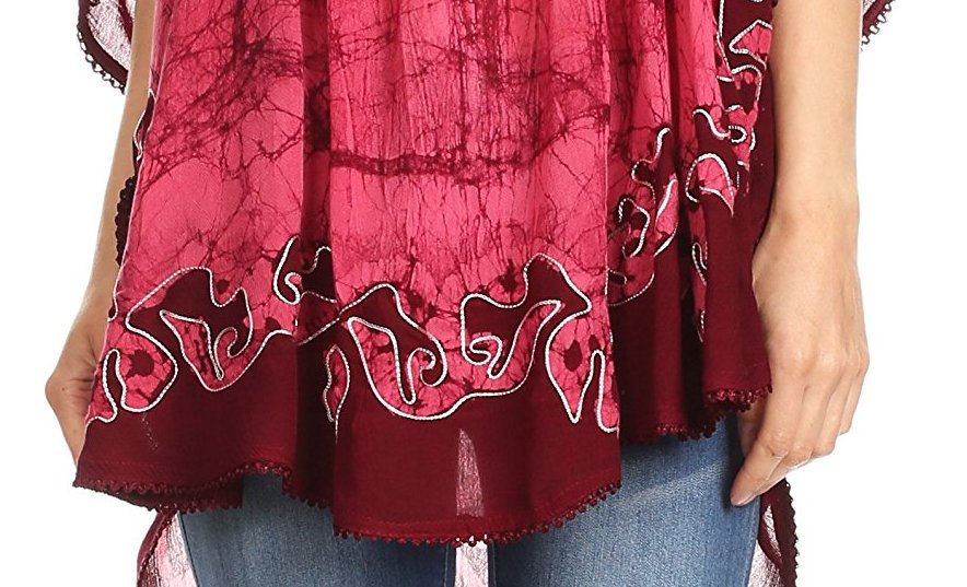 Tunika (kaftan) Lyneda - tmavě vínová (do 127 cm)