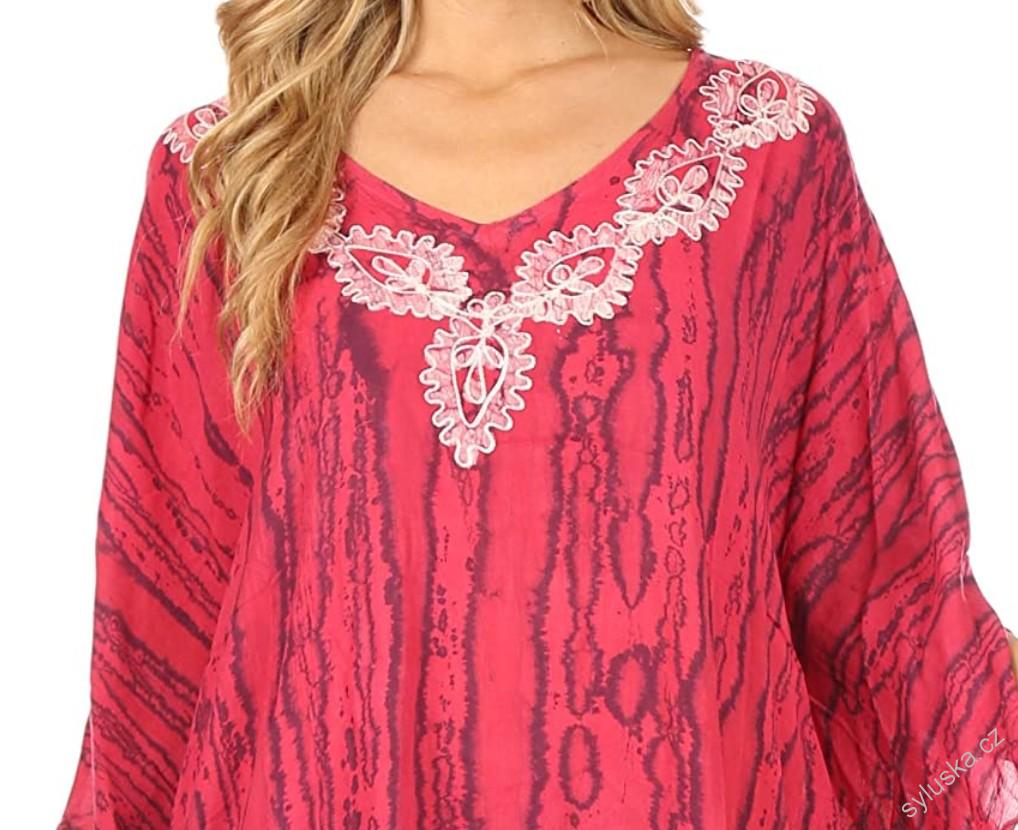 Tunika (kaftan) ALINA - FUCHSIOVÁ (obvod do 137 cm)
