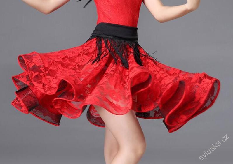 Dívčí latino šaty BIBIANA se šátkem