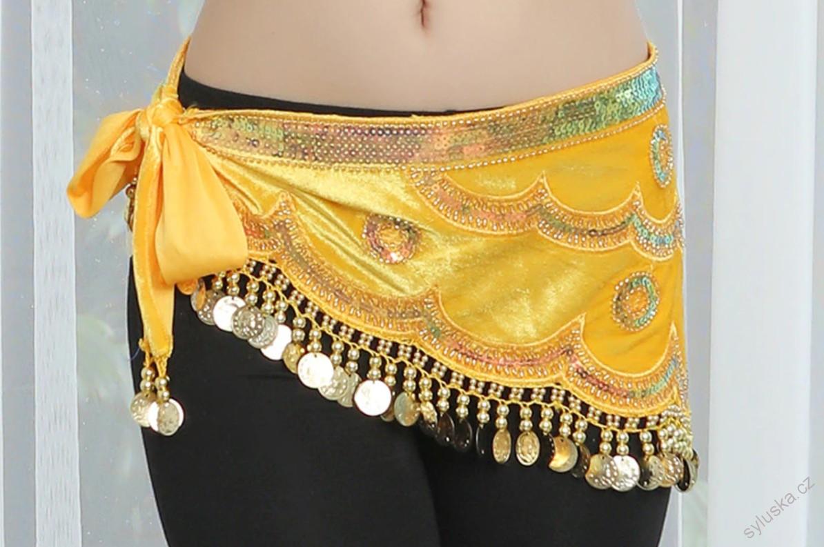 Belly dance sametový šátek LUFI